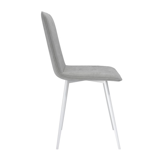 Обеденный стул Тахо, велюр тенерифе грей/Цвет металл белый в Тюмени - изображение 2