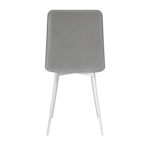 Обеденный стул Тахо, велюр тенерифе грей/Цвет металл белый в Тюмени - предосмотр 3