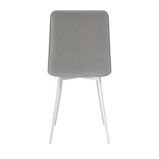 Обеденный стул Тахо, велюр тенерифе грей/Цвет металл белый в Заводоуковске - изображение 3