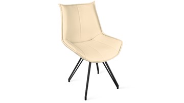 Обеденный стул Тейлор Исп. 2 К4 (Черный муар/Кож.зам Polo Cream) в Тюмени