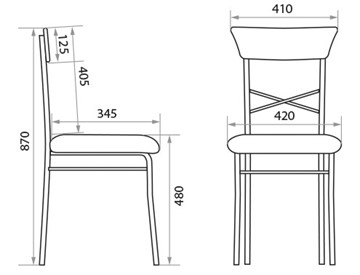 Обеденный стул Toscana Chrome, кожзам V в Заводоуковске - предосмотр 1