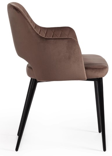 Кухонный стул VALKYRIA (mod. 711) 55х55х80 коричневый barkhat 12/черный арт.19001 в Тюмени - изображение 1