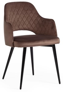 Кухонный стул VALKYRIA (mod. 711) 55х55х80 коричневый barkhat 12/черный арт.19001 в Тюмени