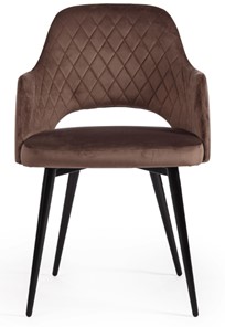 Кухонный стул VALKYRIA (mod. 711) 55х55х80 коричневый barkhat 12/черный арт.19001 в Тюмени - предосмотр 4
