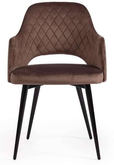 Кухонный стул VALKYRIA (mod. 711) 55х55х80 коричневый barkhat 12/черный арт.19001 в Тюмени - изображение 4
