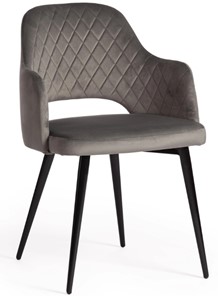 Кухонный стул VALKYRIA (mod. 711) 55х55х80 серый barkhat 26/черный арт.15343 в Тюмени