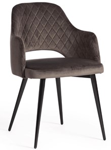 Кухонный стул VALKYRIA (mod. 711) 55х55х80 темно-серый barkhat 14/черный арт.15344 в Тюмени