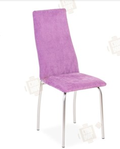 Обеденный стул Волна, каркас металл хром, инфинити фиолетовый в Ишиме