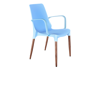 Обеденный стул SHT-ST76/S424-С (голубой/темный орех) в Тюмени