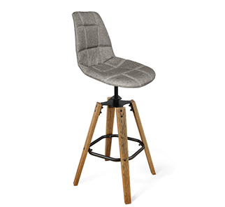 Барный стул SHT-ST29-C/S93 (пепельный/брашированный коричневый/черный муар) в Тюмени