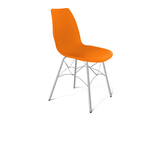 Кухонный стул SHT-ST29/S107 (оранжевый ral2003/хром лак) в Тюмени