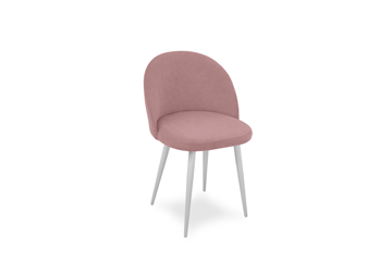Мягкий стул для кухни Лайт розовый белые ножки в Ишиме