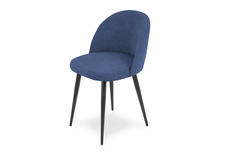 Мягкий стул для кухни Лайт синий черные ножки в Тюмени - изображение 3