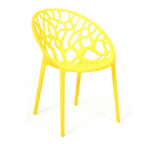 Кресло BUSH (mod.017) пластик 60*58,5*80 желтый, арт.14103 в Тюмени