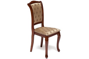 Обеденный стул Geneva (GN-SC) 46х52х96 MAF Brown, ткань золотистые цветы (SK-GF) арт.10235 в Тюмени