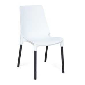 Обеденный стул GENIUS (mod 75) 46x56x84 белый/черные ножки арт.12829 в Тюмени