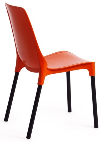 Обеденный стул GENIUS (mod 75) 46x56x84 оранжевый/черные ножки арт.15282 в Тюмени - изображение 2