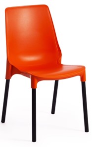 Обеденный стул GENIUS (mod 75) 46x56x84 оранжевый/черные ножки арт.15282 в Тюмени