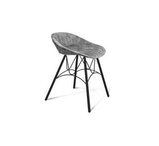 Обеденный стул SHT-ST19-SF1 / SHT-S100 (дымный/черный муар) в Тюмени - предосмотр