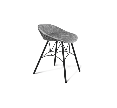 Обеденный стул SHT-ST19-SF1 / SHT-S100 (дымный/черный муар) в Заводоуковске - изображение