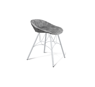 Обеденный стул SHT-ST19-SF1 / SHT-S100 (дымный/хром лак) в Тюмени