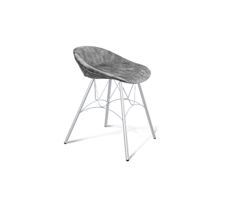Обеденный стул SHT-ST19-SF1 / SHT-S100 (дымный/хром лак) в Заводоуковске - изображение