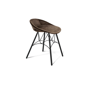 Обеденный стул SHT-ST19-SF1 / SHT-S100 (кофейный трюфель/черный муар) в Тюмени - предосмотр
