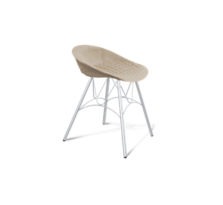 Обеденный стул SHT-ST19-SF1 / SHT-S100 (ванильный крем/хром лак) в Тюмени - предосмотр