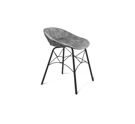 Обеденный стул SHT-ST19-SF1 / SHT-S107 (дымный/черный муар) в Тюмени - изображение