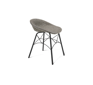 Обеденный стул SHT-ST19-SF1 / SHT-S107 (коричневый сахар/черный муар) в Тюмени