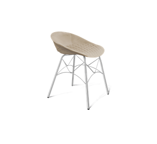 Обеденный стул SHT-ST19-SF1 / SHT-S107 (ванильный крем/хром лак) в Заводоуковске