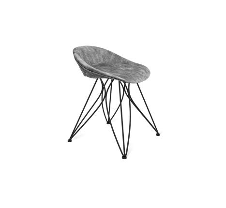 Обеденный стул SHT-ST19-SF1 / SHT-S113 (дымный/черный муар) в Тюмени - изображение