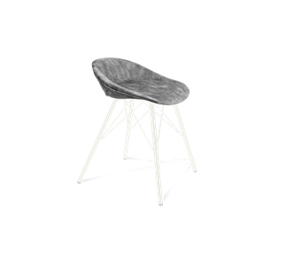 Обеденный стул SHT-ST19-SF1 / SHT-S37 (дымный/белый муар) в Тюмени