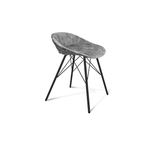 Обеденный стул SHT-ST19-SF1 / SHT-S37 (дымный/черный муар) в Тюмени
