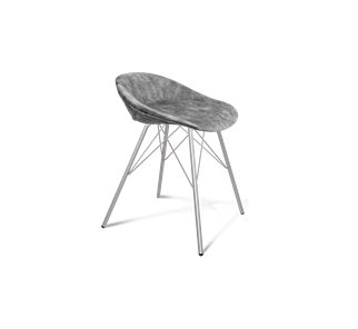 Обеденный стул SHT-ST19-SF1 / SHT-S37 (дымный/хром лак) в Тюмени - предосмотр