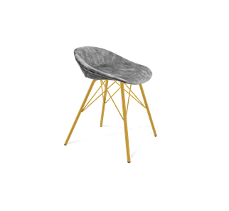 Обеденный стул SHT-ST19-SF1 / SHT-S37 (дымный/золото) в Заводоуковске - предосмотр