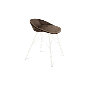 Обеденный стул SHT-ST19-SF1 / SHT-S37 (кофейный трюфель/белый муар) в Тюмени