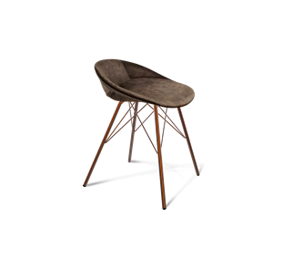 Обеденный стул SHT-ST19-SF1 / SHT-S37 (кофейный трюфель/медный металлик) в Тюмени