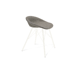 Обеденный стул SHT-ST19-SF1 / SHT-S37 (коричневый сахар/белый муар) в Тюмени