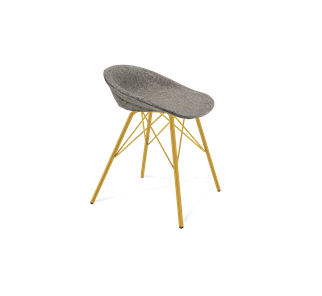 Обеденный стул SHT-ST19-SF1 / SHT-S37 (коричневый сахар/золото) в Тюмени