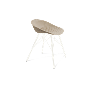 Обеденный стул SHT-ST19-SF1 / SHT-S37 (ванильный крем/белый муар) в Тюмени