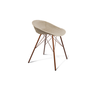 Обеденный стул SHT-ST19-SF1 / SHT-S37 (ванильный крем/медный металлик) в Тюмени