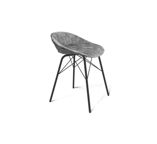 Обеденный стул SHT-ST19-SF1 / SHT-S64 (дымный/черный муар) в Тюмени
