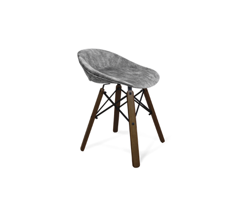 Обеденный стул SHT-ST19-SF1 / SHT-S70 (дымный/темный орех/черный муар) в Тюмени - изображение