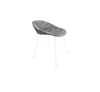 Обеденный стул SHT-ST19-SF1 / SHT-S95-1 (дымный/белый муар) в Тюмени