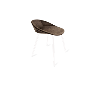 Обеденный стул SHT-ST19-SF1 / SHT-S95-1 (кофейный трюфель/белый муар) в Тюмени - предосмотр