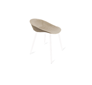 Обеденный стул SHT-ST19-SF1 / SHT-S95-1 (ванильный крем/белый муар) в Тюмени