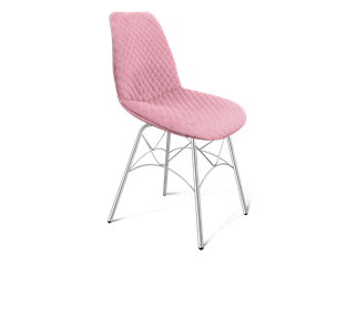 Обеденный стул SHT-ST29-С22 / SHT-S107 (розовый зефир/хром лак) в Заводоуковске - предосмотр