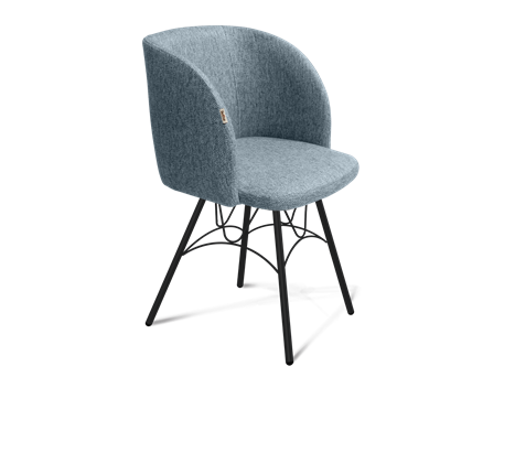 Обеденный стул SHT-ST33 / SHT-S100 (синий лед/черный муар) в Заводоуковске - изображение