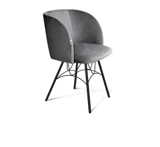 Обеденный стул SHT-ST33 / SHT-S100 (угольно-серый/черный муар) в Заводоуковске